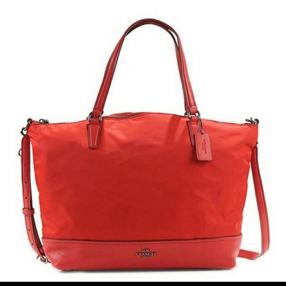 Coach red satchel